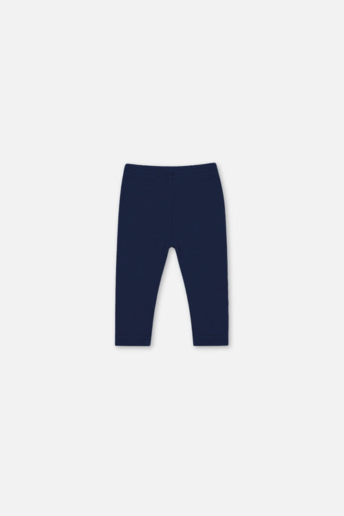 Leggings en rib doux bleu foncé pour bébé