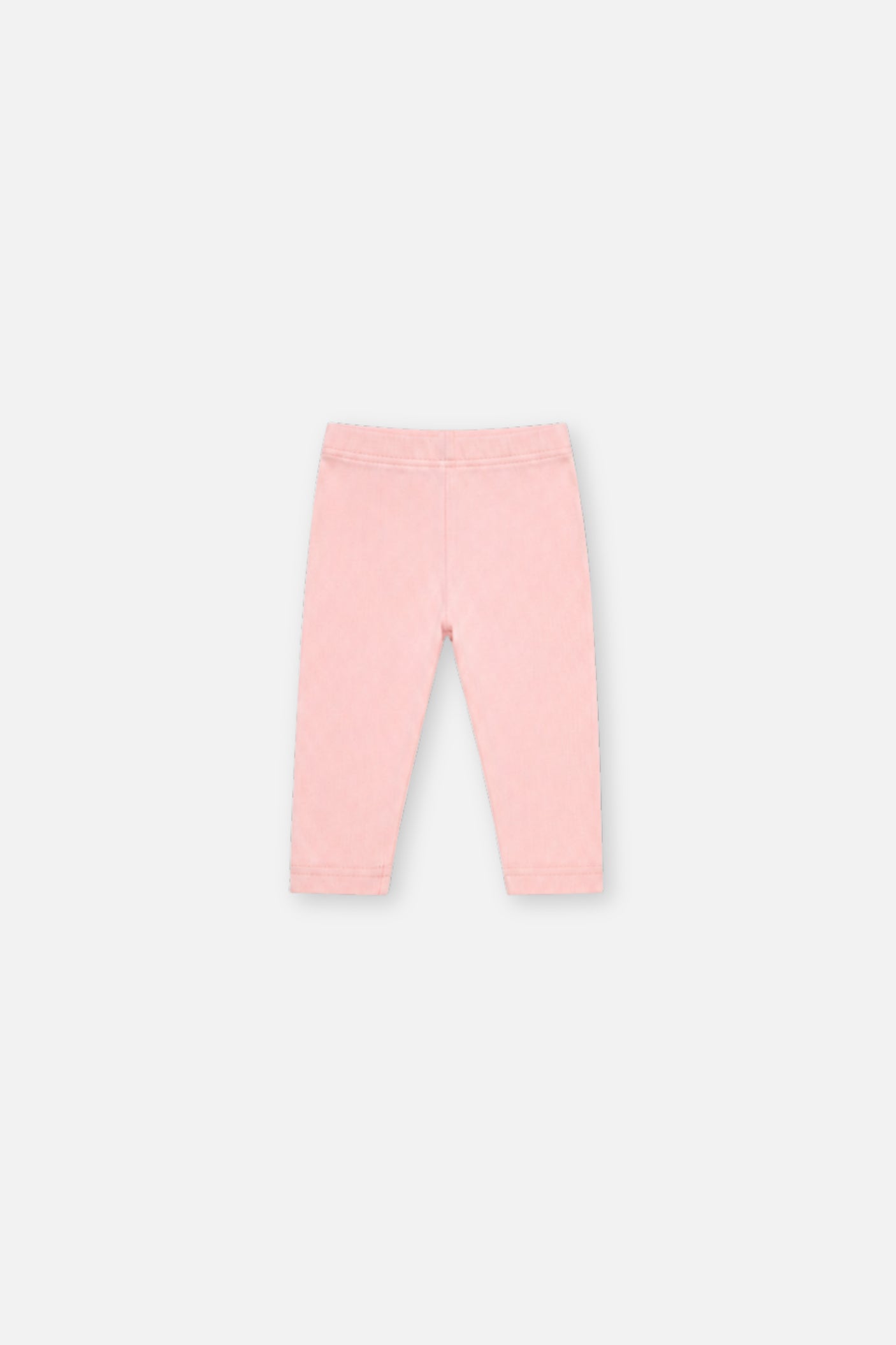 Leggings en rib doux vieux rose pâle pour bébé
