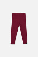 Rib Leggings Reddish-Brown