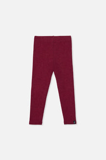 Leggings en rib doux brun rougeâtre