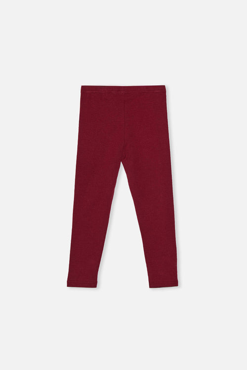 Baby-Rippenleggings in rötlich-braun