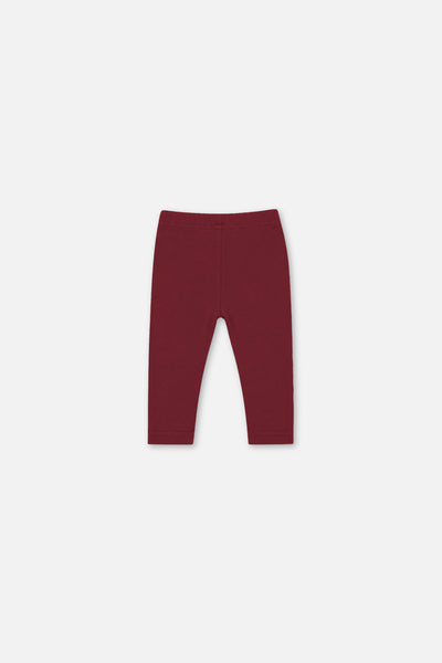 Baby-Rippenleggings in rötlich-braun