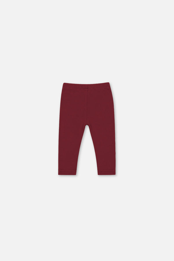 Baby-Rippenleggings in rötlich-braun