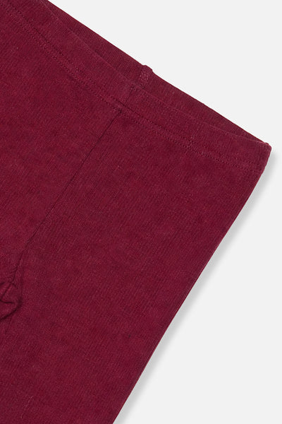 Rib Leggings Reddish-Brown