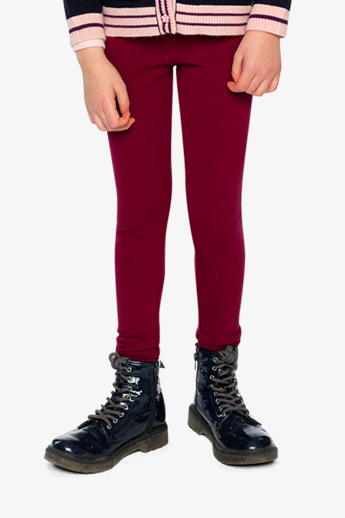 Rib Leggings Reddish-Brown - J20YG60_07001