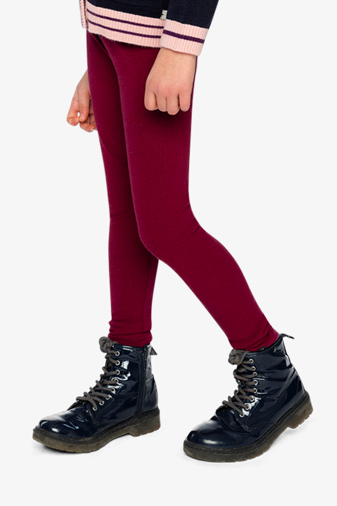 Rib Leggings Reddish-Brown - J20YG60_07001
