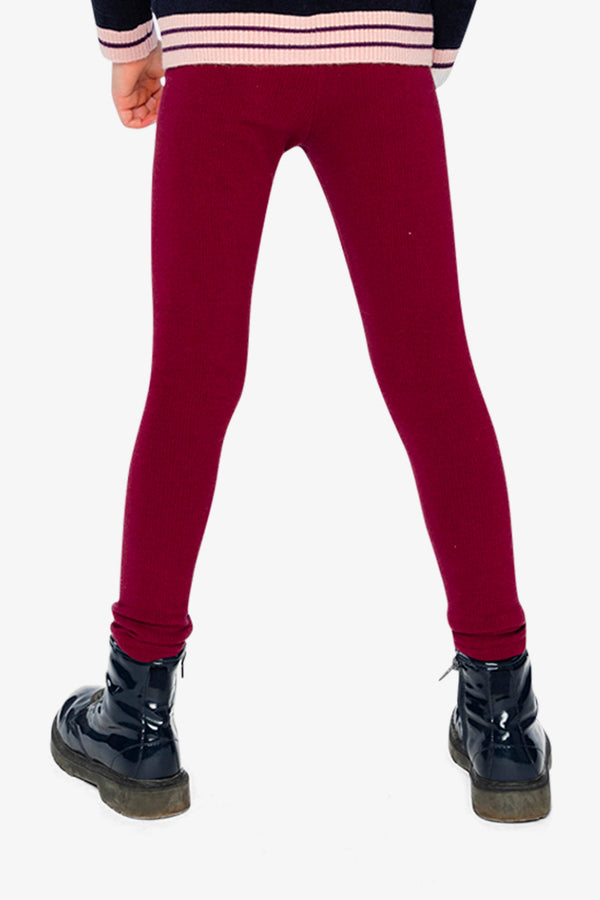 Rib Leggings Reddish-Brown - J20YG60_07001