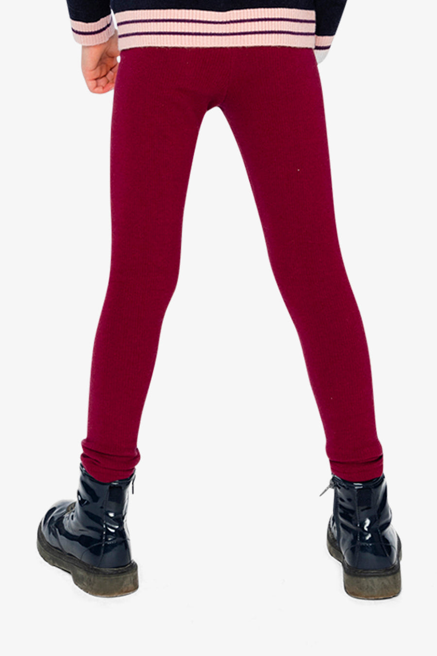 Rib Leggings Reddish-Brown - J20YG60_07001