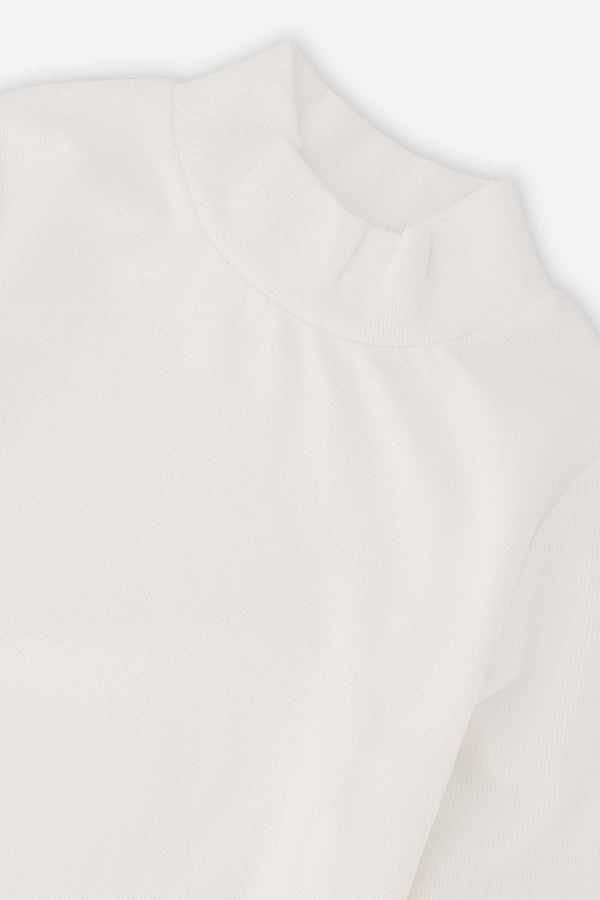 Brushed Rib Mock Neck Top Off-White - J20YG71_01010