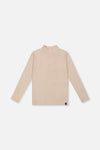 Brushed Rib Mock Neck Top Beige - J20YG71_01160