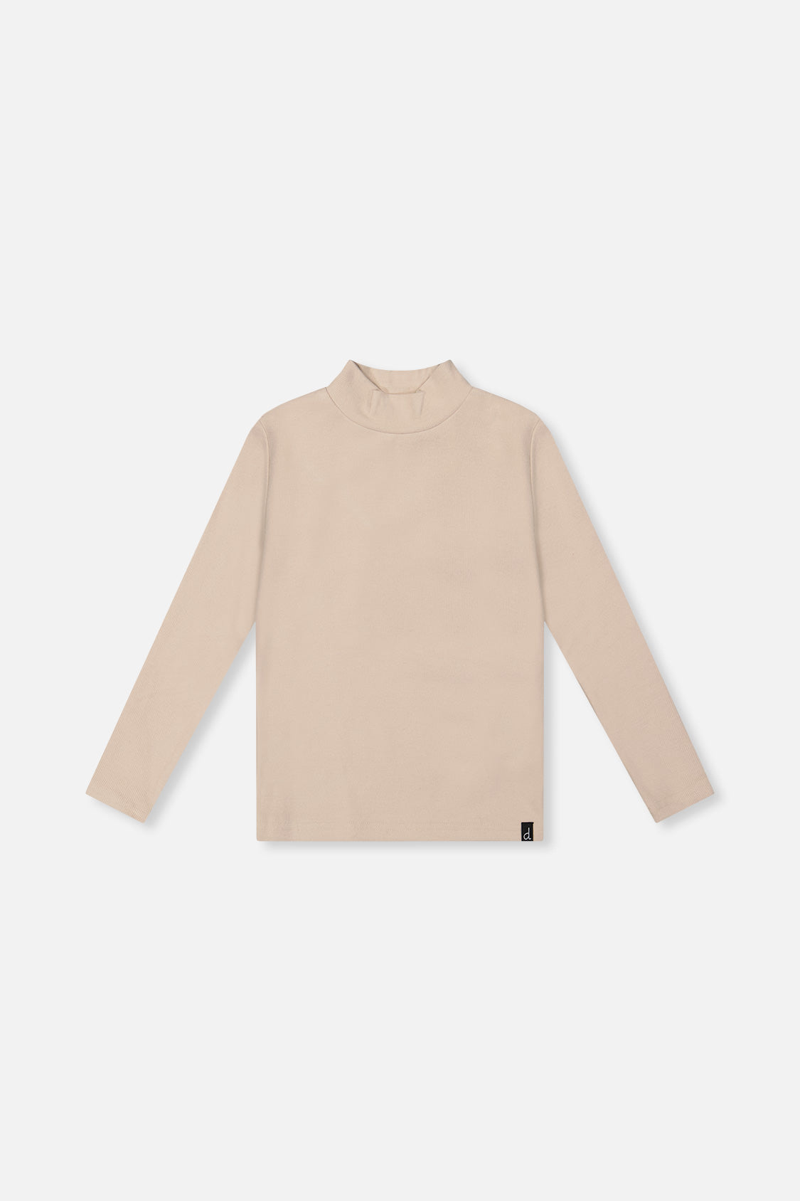 Brushed Rib Mock Neck Top Beige - J20YG71_01160