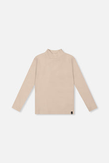 Brushed Rib Mock Neck Top Beige - J20YG71_01160