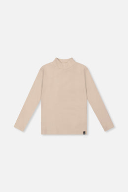 Brushed Rib Mock Neck Top Beige - J20YG71_01160