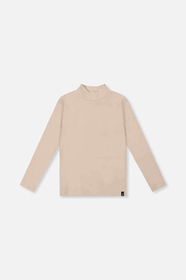 Brushed Rib Mock Neck Top Beige - J20YG71_01160
