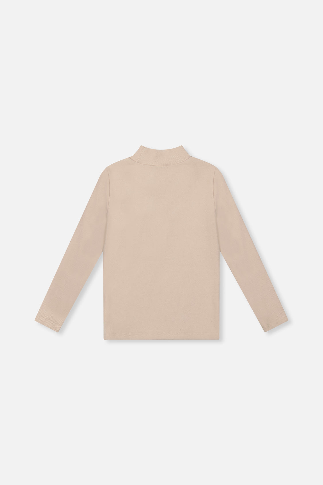 Brushed Rib Mock Neck Top Beige - J20YG71_01160