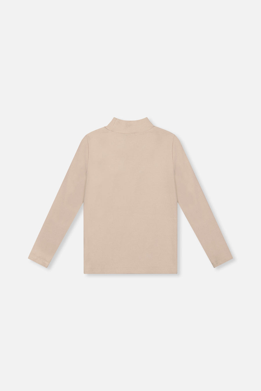 Brushed Rib Mock Neck Top Beige - J20YG71_01160