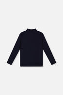 Brushed Rib Mock Neck Top Dark Blue - J20YG71_04810