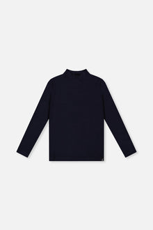 Brushed Rib Mock Neck Top Dark Blue - J20YG71_04810