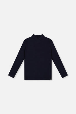 Brushed Rib Mock Neck Top Dark Blue - J20YG71_04810