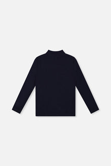 Brushed Rib Mock Neck Top Dark Blue - J20YG71_04810