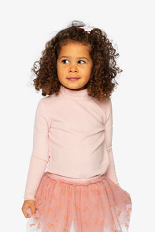 Brushed Rib Mock Neck Top Pale Dusty Pink - J20YG71_06220