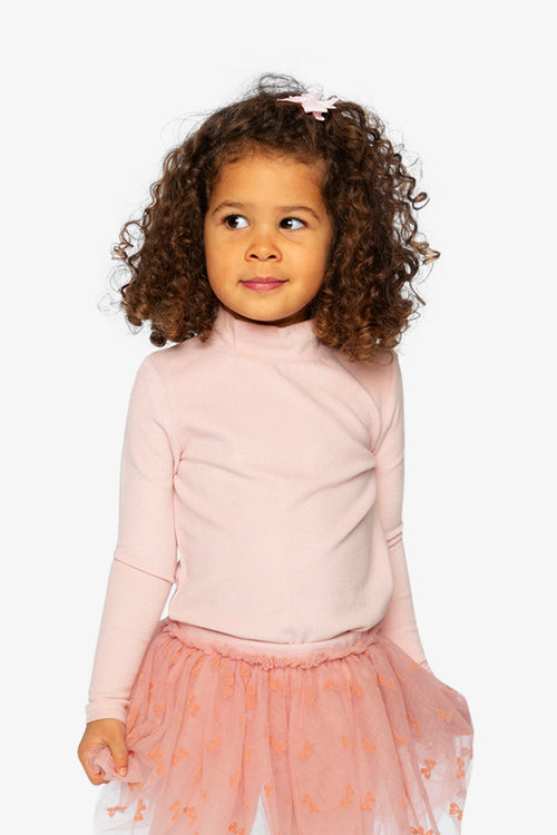 Brushed Rib Mock Neck Top Pale Dusty Pink - J20YG71_06220