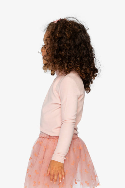 Brushed Rib Mock Neck Top Pale Dusty Pink - J20YG71_06220