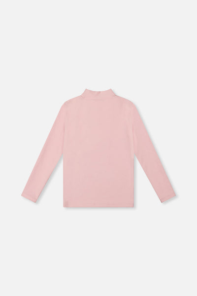 Brushed Rib Mock Neck Top Pale Dusty Pink - J20YG71_06220