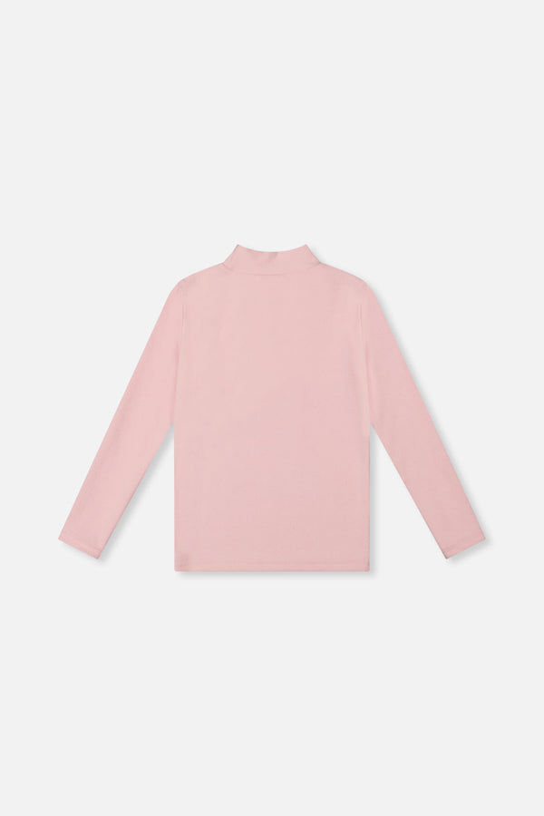 Brushed Rib Mock Neck Top Pale Dusty Pink - J20YG71_06220