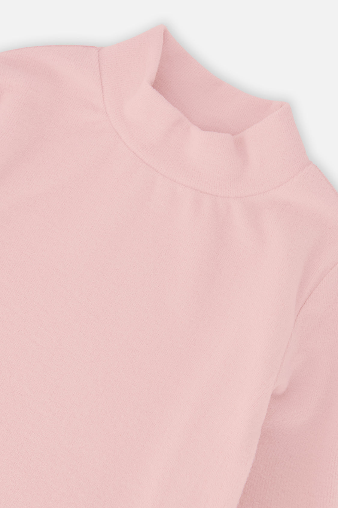 Brushed Rib Mock Neck Top Pale Dusty Pink - J20YG71_06220