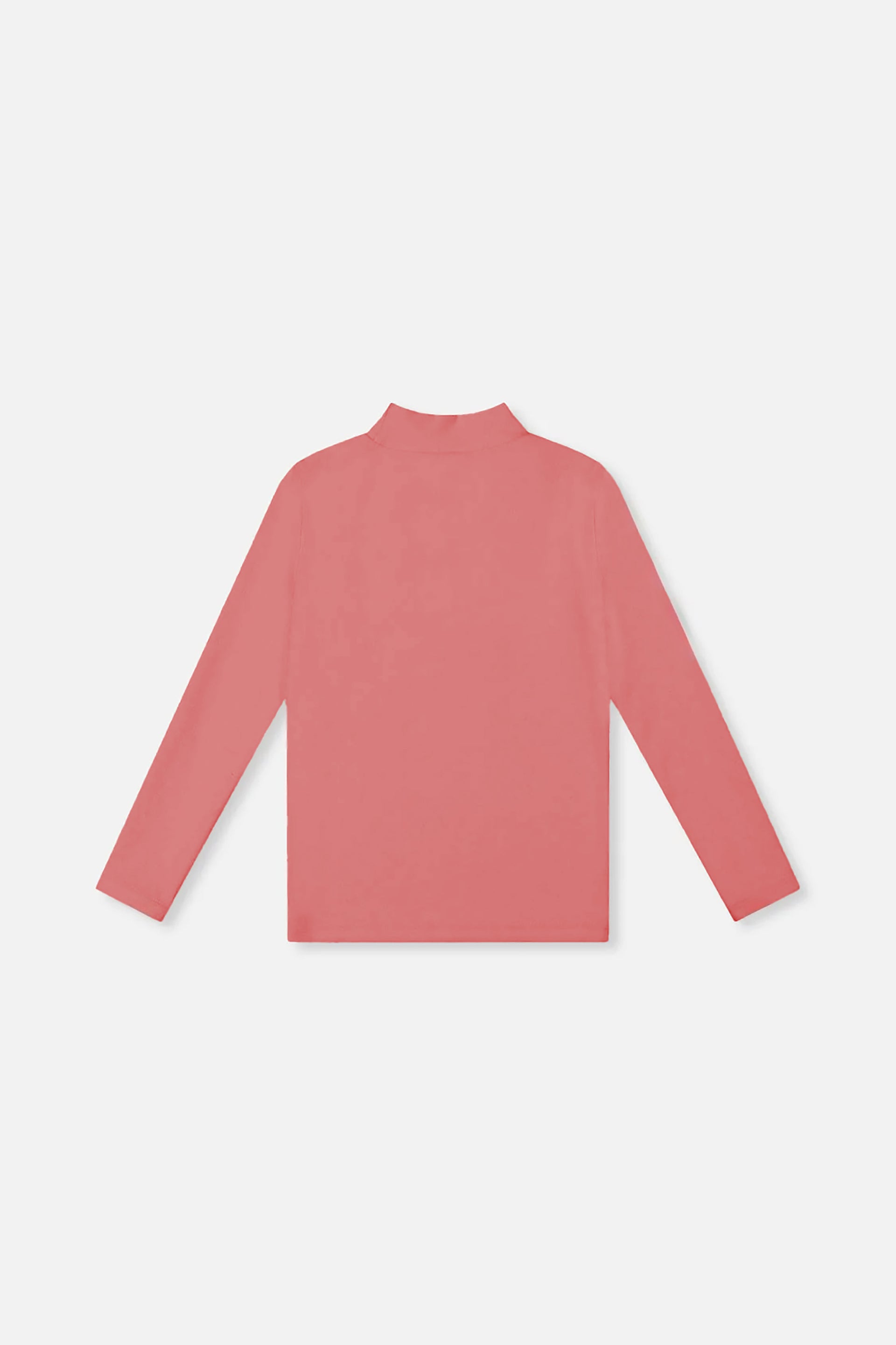 Haut col roulé en rib doux rose