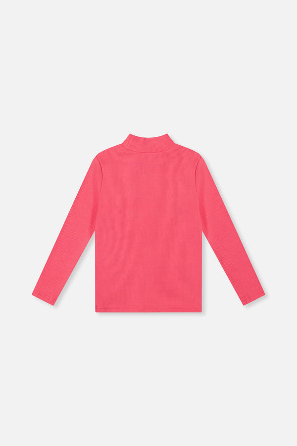 Brushed Rib Mock Neck Top Pink - J20YG71_06390