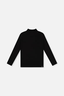 Brushed Rib Mock Neck Top Black - J20YG71_09990