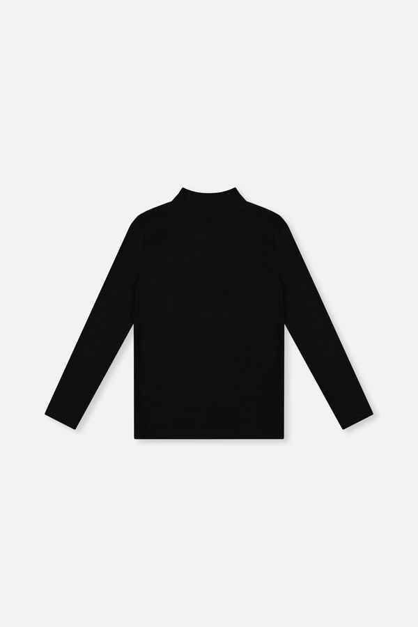 Brushed Rib Mock Neck Top Black - J20YG71_09990