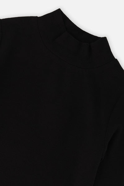 Brushed Rib Mock Neck Top Black - J20YG71_09990