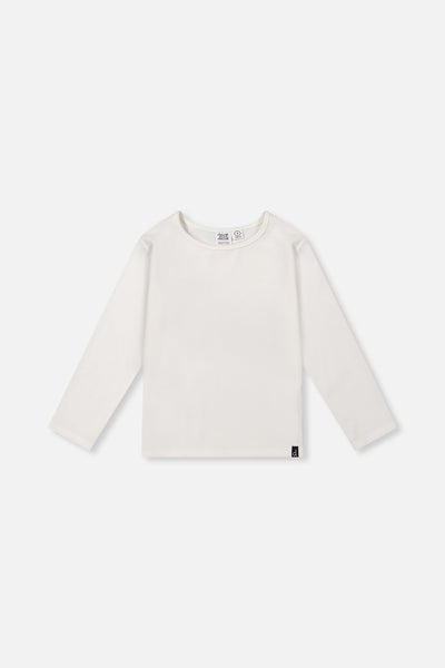Brushed Rib Crew Neck Top Off-White - J20YG72_01010