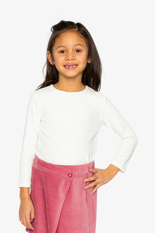Brushed Rib Crew Neck Top Off-White - J20YG72_01010