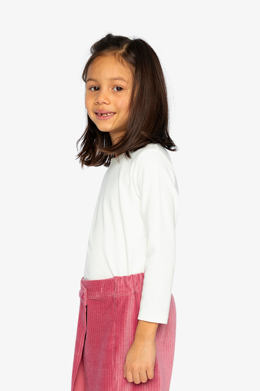 Brushed Rib Crew Neck Top Off-White - J20YG72_01010