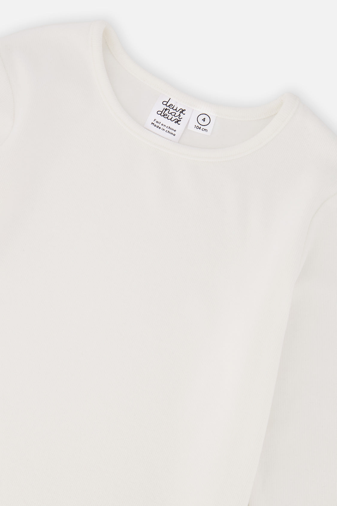Brushed Rib Crew Neck Top Off-White - J20YG72_01010