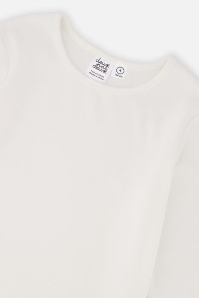 Brushed Rib Crew Neck Top Off-White - J20YG72_01010
