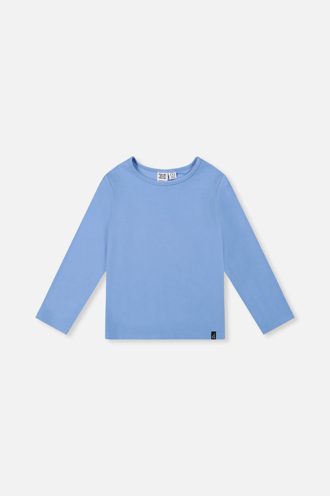 Brushed Rib Crew Neck Top Pale Blue - J20YG72_04000