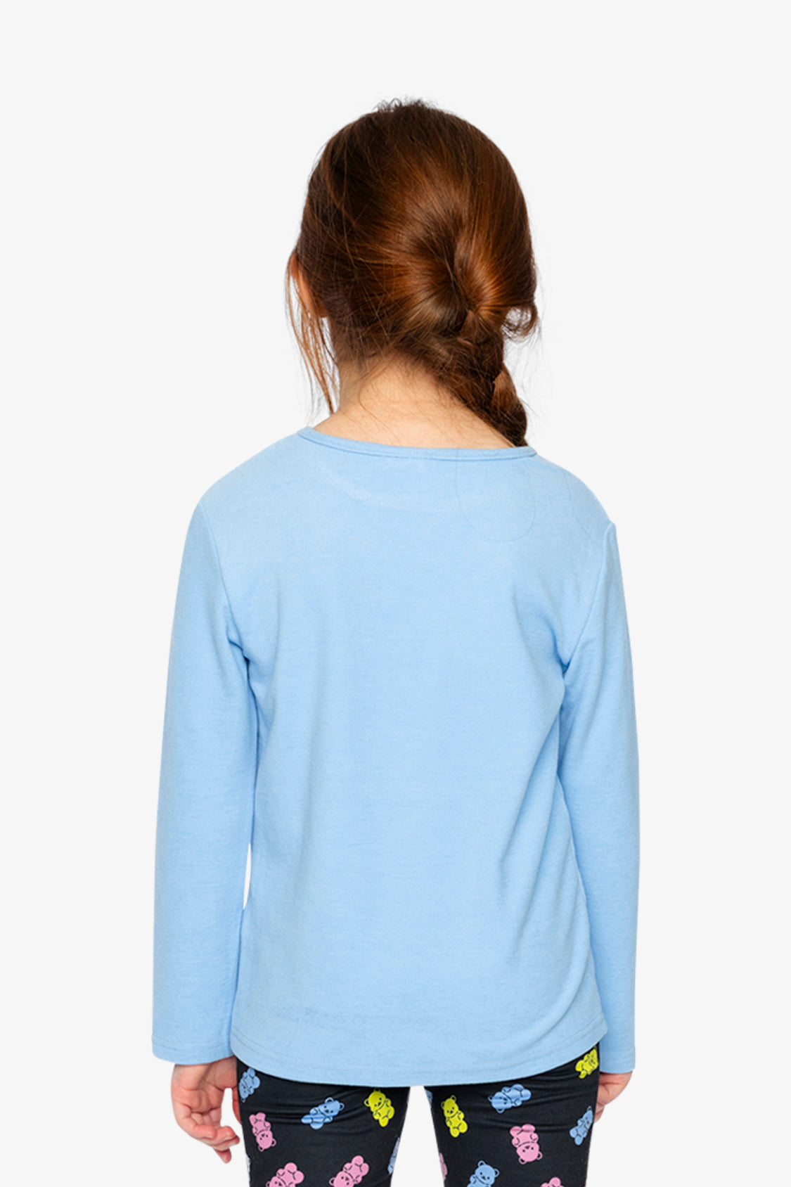 Brushed Rib Crew Neck Top Pale Blue - J20YG72_04000