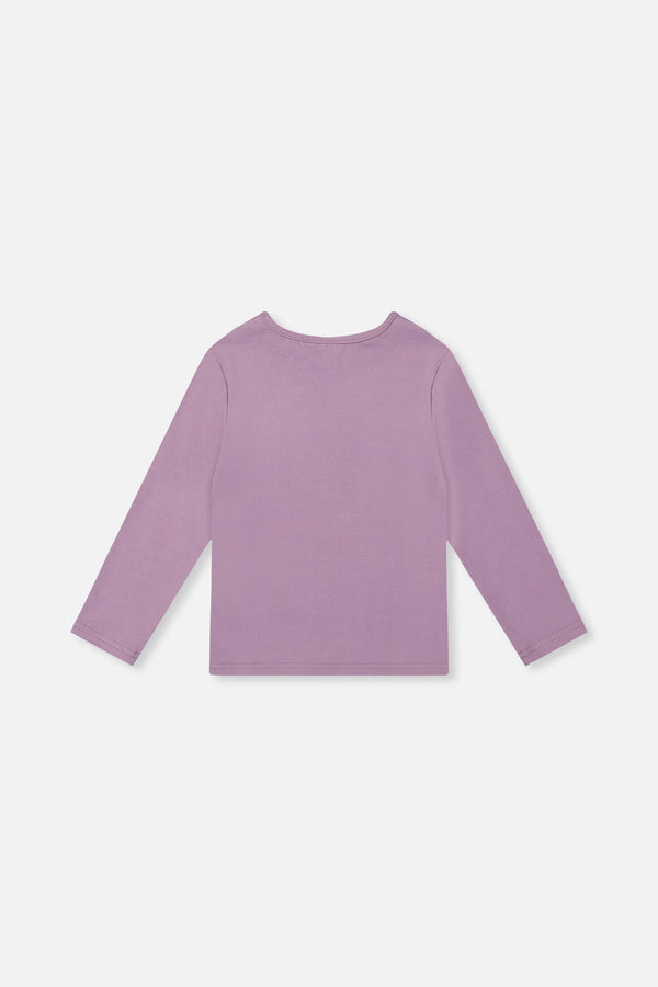 Brushed Rib Crew Neck Top Violet - J20YG72_05470