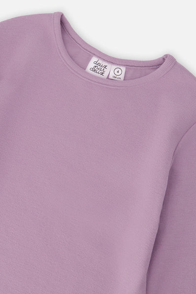 Brushed Rib Crew Neck Top Violet - J20YG72_05470