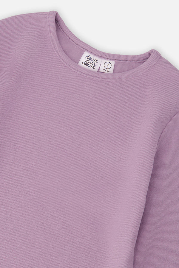 Brushed Rib Crew Neck Top Violet - J20YG72_05470