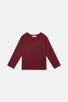 Brushed Rib Crew Neck Top Reddish-Brown - J20YG72_07001