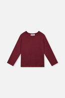 Brushed Rib Crew Neck Top Reddish-Brown - J20YG72_07001
