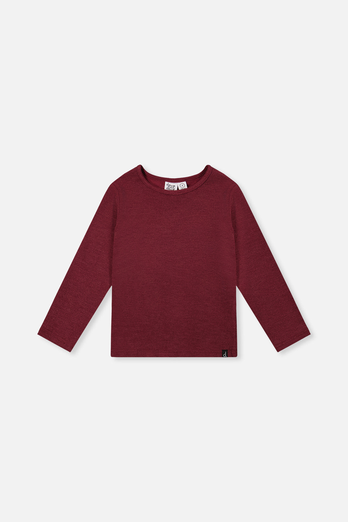 Brushed Rib Crew Neck Top Reddish-Brown - J20YG72_07001