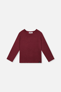 Brushed Rib Crew Neck Top Reddish-Brown - J20YG72_07001