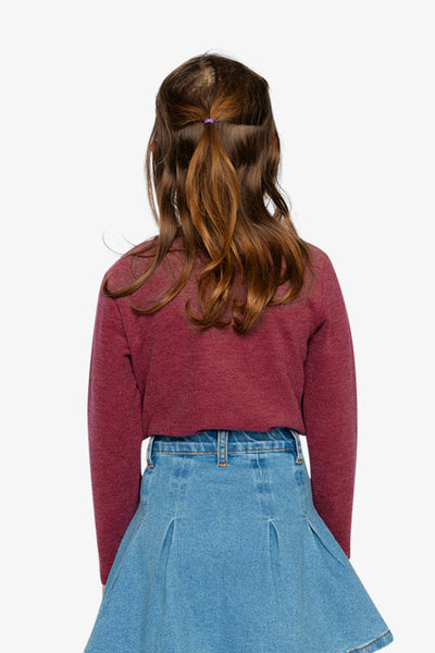 Brushed Rib Crew Neck Top Reddish-Brown - J20YG72_07001